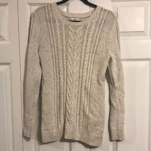 Cable knit cream sweater